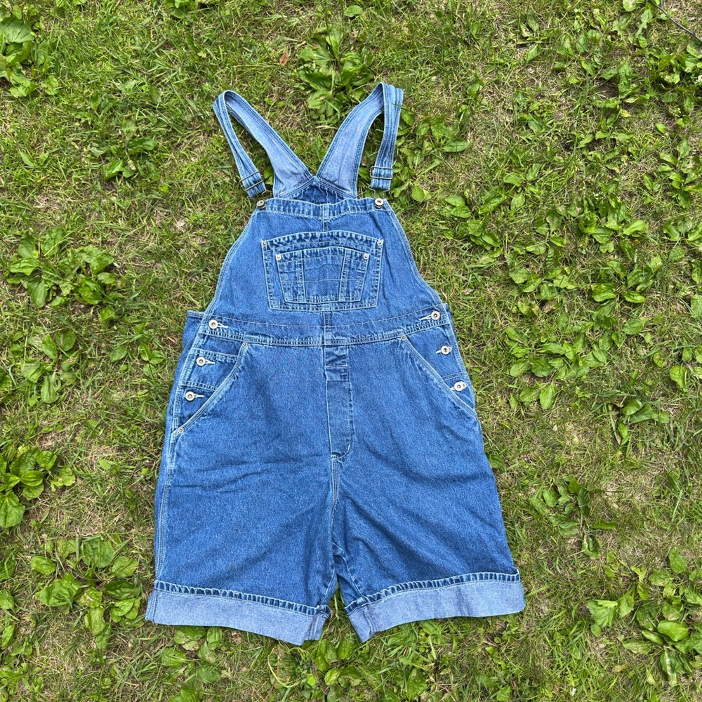 Y2K Denim Overalls Shortalls